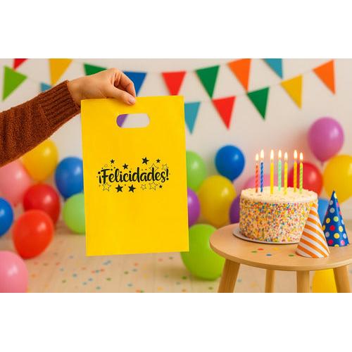 Pack 50 Bolsas De Cumpleaños Felicidades 20x30 Cm