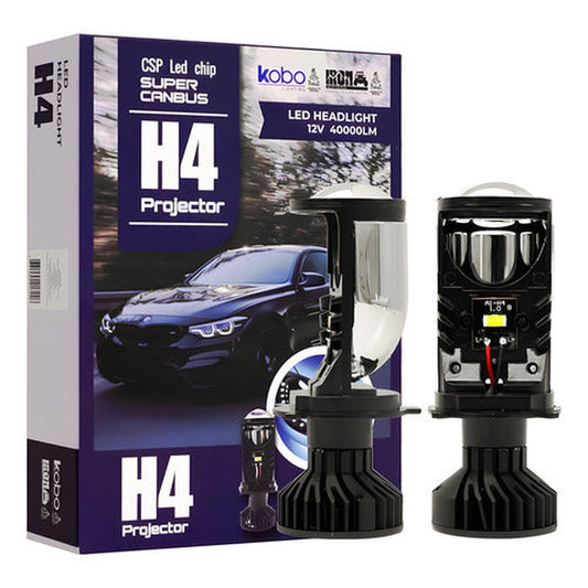 Kit Ampolletas Kb1 Turbo Led Canbus Foco Lupa H4 40.000lm