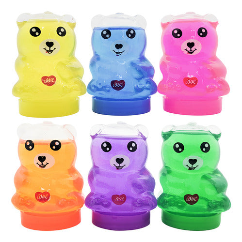 Pack 24 Slime Diseño Ositos Colores Surtidos Juguete Niños