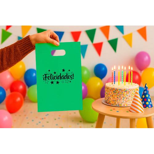 Pack 50 Bolsas De Cumpleaños Felicidades 20x30 Cm