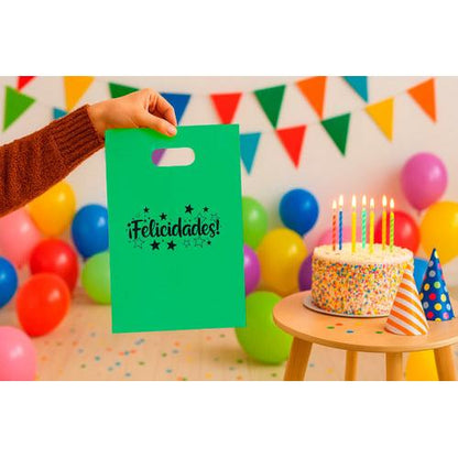 Pack 50 Bolsas De Cumpleaños Felicidades 20x30 Cm