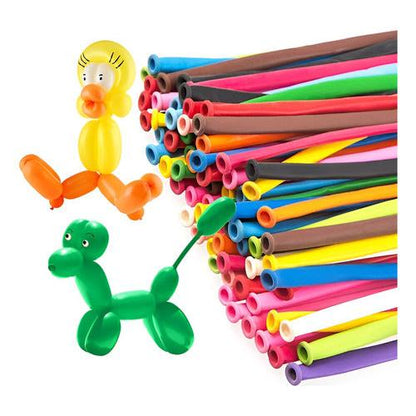 Pack 50 Globos Largos Colores Pastel – Globoflexia y Decoración