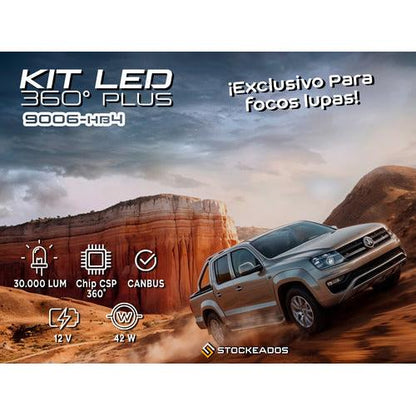 Kit Turbo Led Para Foco Lupa 360 Canbus H1 H4 H7 H11 9005/6