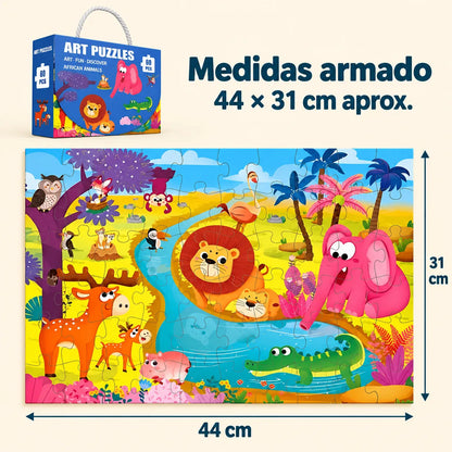 Puzzle Rompecabezas 60 Piezas Para Niños Animales