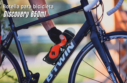 Botella Para Bicicleta 650ml + Soporte De Aluminio