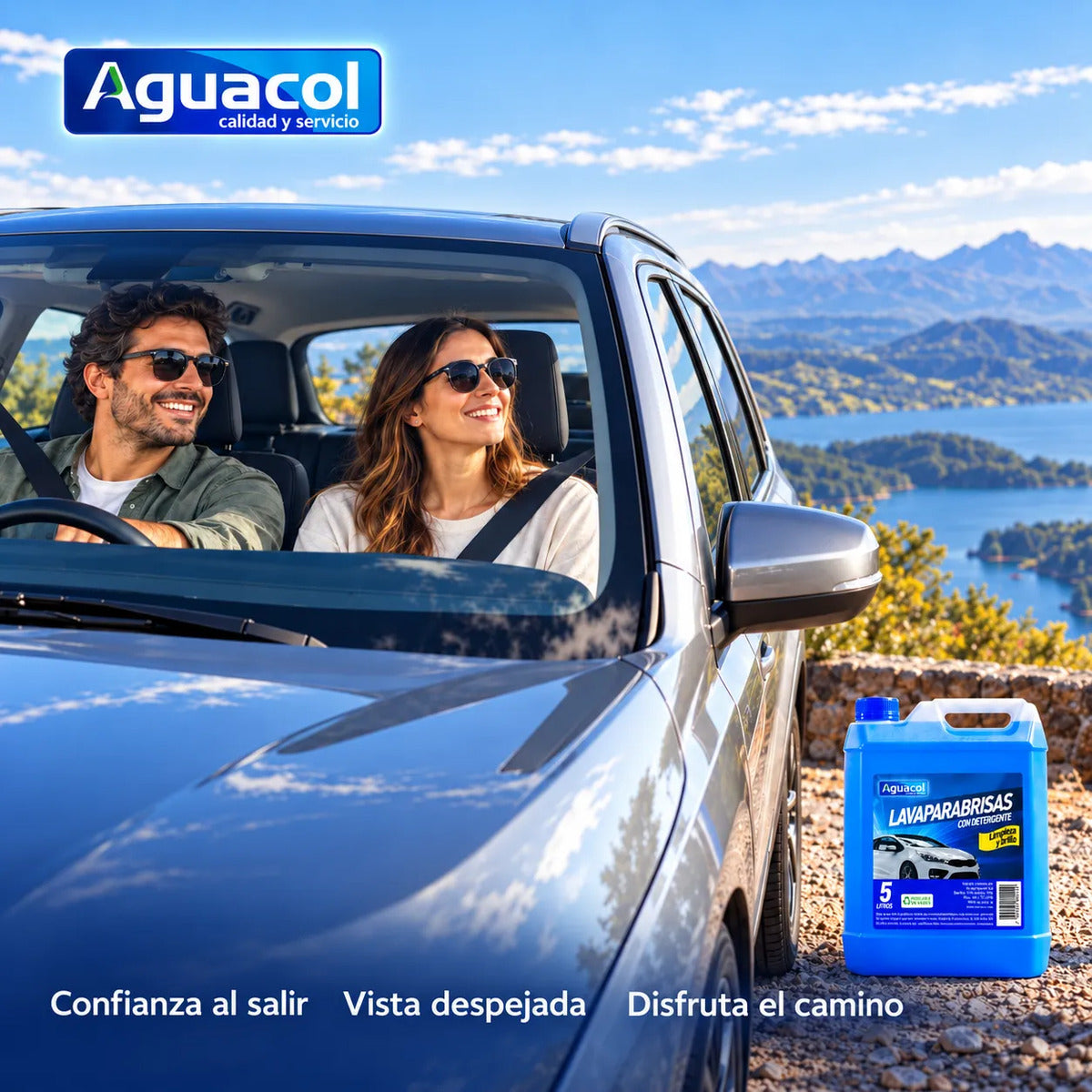 Liquido Limpiaparabrisas Con Detergente 5 Litros Aguacol