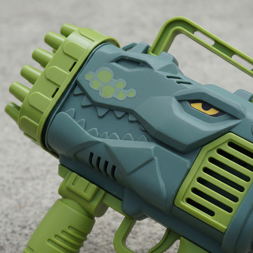 Pistola De Burbujas Verde Diseño Dinosaurio Lanza Burbujas