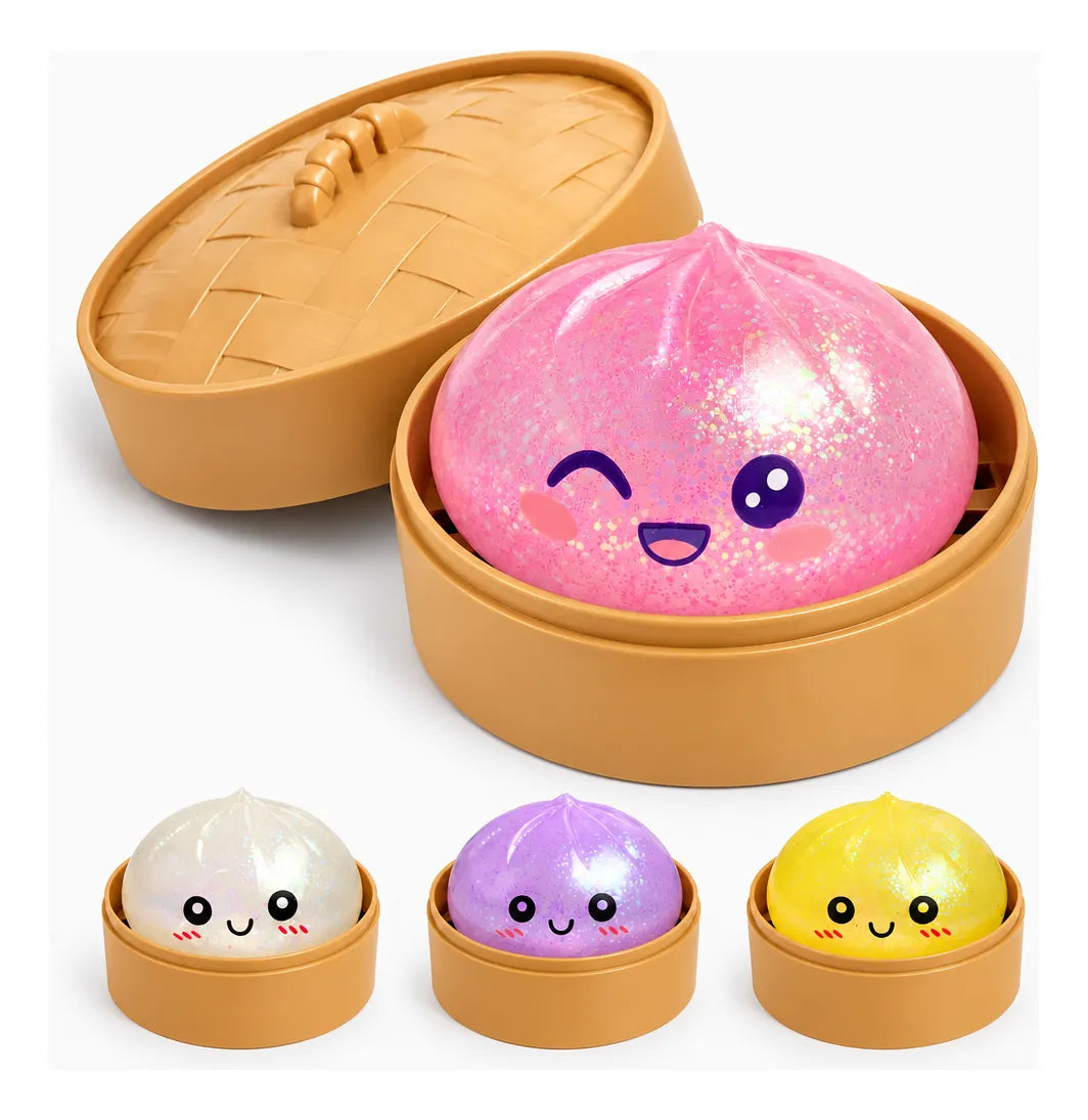 Squishy Dumpling Antiestres Glitter Liquido