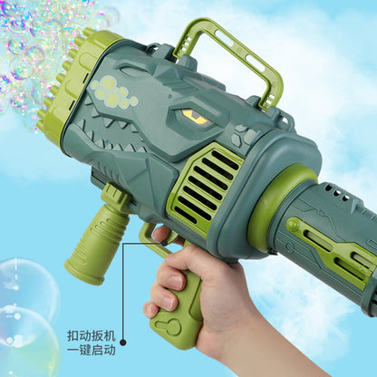 Pistola De Burbujas Verde Diseño Dinosaurio Lanza Burbujas