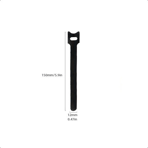 Pack 50 bridas amarra cables velcro color negro