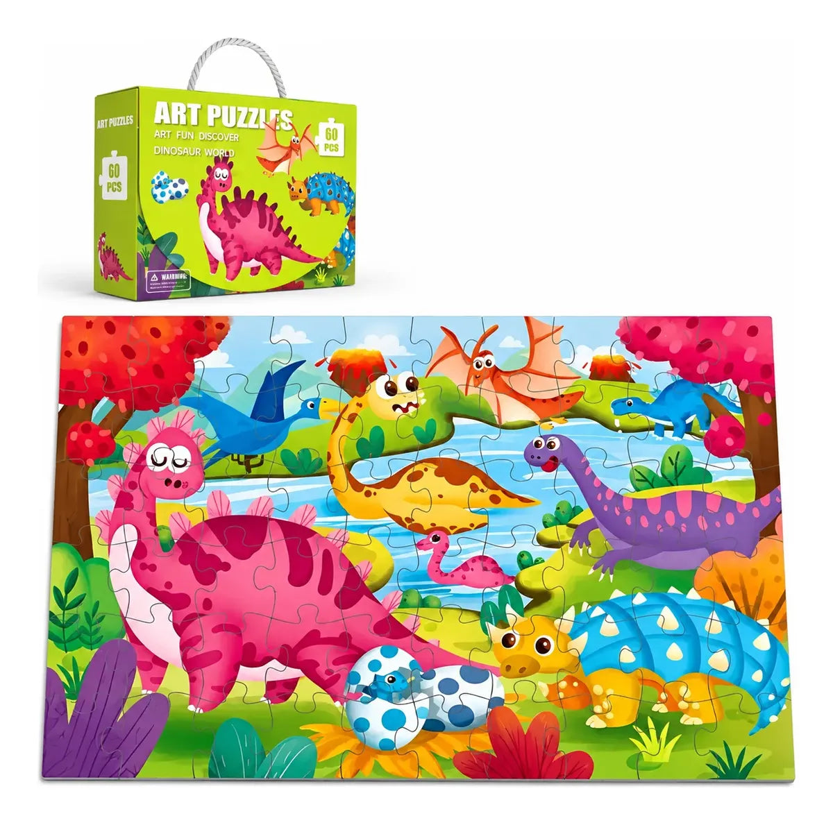 Puzzle Rompecabezas 60 Piezas Para Niños Dinosaurios
