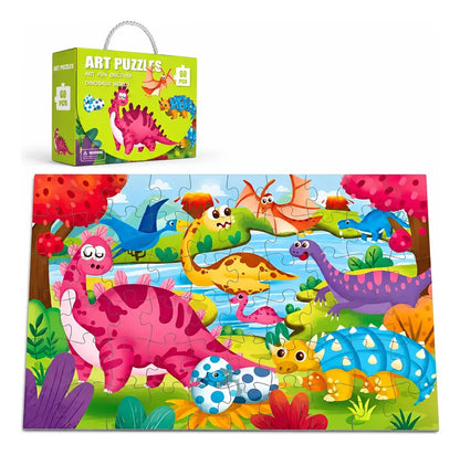 Puzzle Rompecabezas 60 Piezas Para Niños Dinosaurios