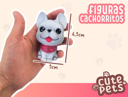 Pack 6 Figuras Mascotas Pets Perritos Juguete Para Niños