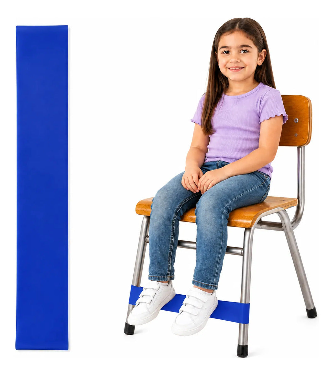 Cinta Banda Rebotadora Para Silla Hiperactividad Niños Tea Azul