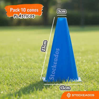 10 Conos De Entrenamiento 23cm Crossfit Deporte/tráfico
