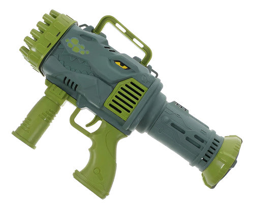 Pistola De Burbujas Verde Diseño Dinosaurio Lanza Burbujas