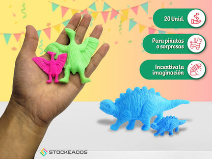 Pack 20 Crecencios Dino Sorpresas Cumpleaños Juguetes Piñata