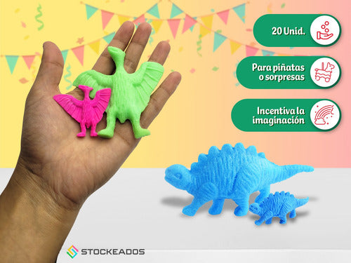 Pack 20 Crecencios Dino Sorpresas Cumpleaños Juguetes Piñata