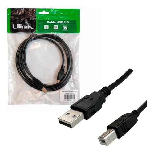 Cable Usb A-b Para Impresora 1,8 Metros Ulink