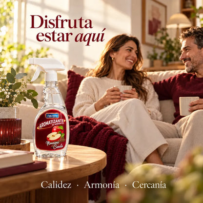 Aromatizante De Auto Ambientes Aguacol Manzana Canela 550cc Rojo Manzana Canela