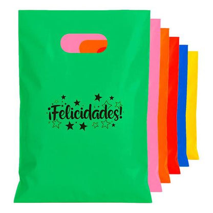 Pack 50 Bolsas De Cumpleaños Felicidades 20x30 Cm