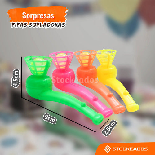 Pack 20 Pipas Sopla Pelotas Juguete Sorpresa Cumpleaños