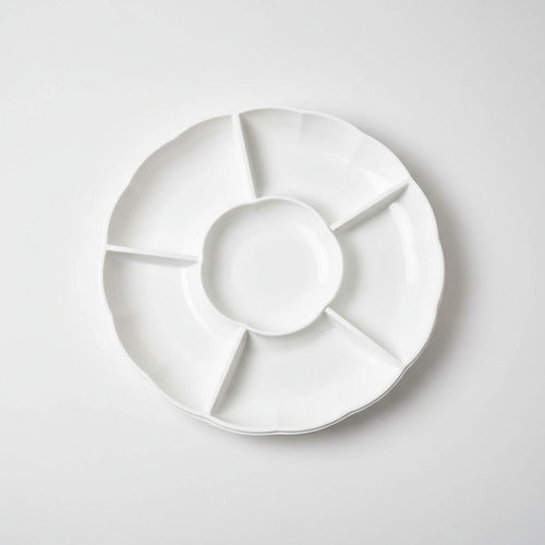 Bandeja Redonda Plástico Cumpleaños  30x30 Cm Color Blanco
