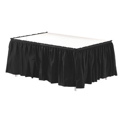 Faldón De Mesa Color Negro 74 X 426cm Decoración Fiestas