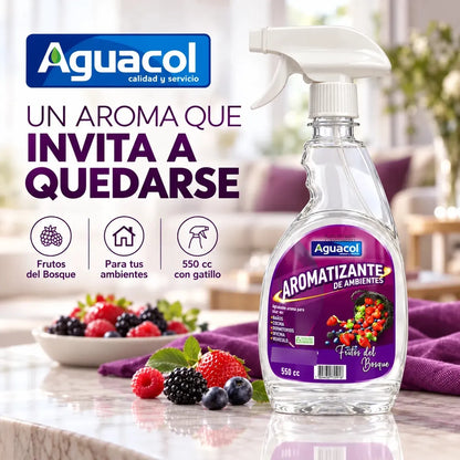 Aromatizante Aguacol Frutos del Bosque 550 cc Spray