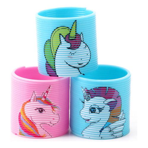 Pack 24 Resortes Unicornio 3,5cm Juguete Sorpresa Cumpleaños