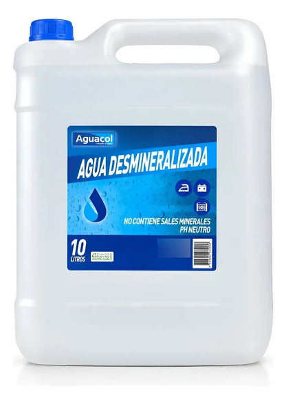 Agua Desmineralizada Aguacol De 10 Litros Blanco Blanco