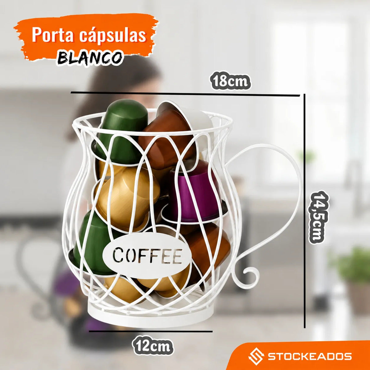 Organizador Porta Cápsulas De Café Multiuso Blanco