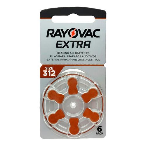 Pack 6 Pilas Rayovac 312 Batería 1,4v Audífono