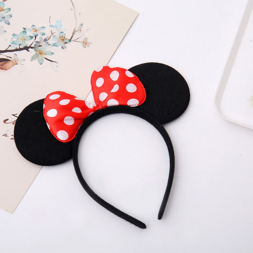 Disfraz Niñas Tutú Falda Minnie Lunares Con Cintillo