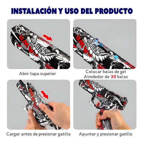 Pistola Glock De Juguete Hidrogel Más Balas Hidrogel