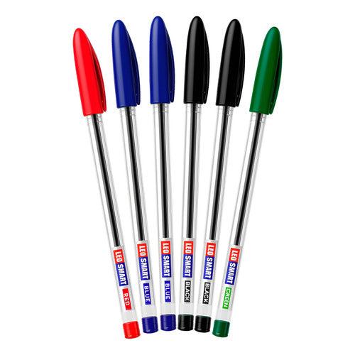 Pack 6 Lápices Pasta Colores Surtidos Leo Smart – Punta Redonda Escritura Suave