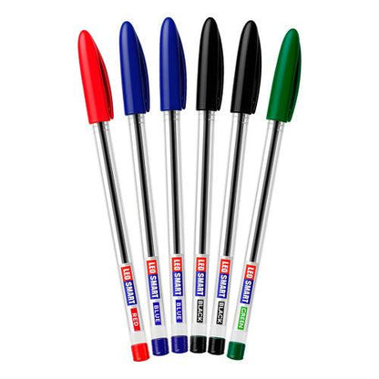 Pack 6 Lápices Pasta Colores Surtidos Leo Smart – Punta Redonda Escritura Suave