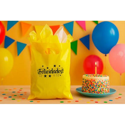 Pack 50 Bolsas De Cumpleaños Felicidades 20x30 Cm