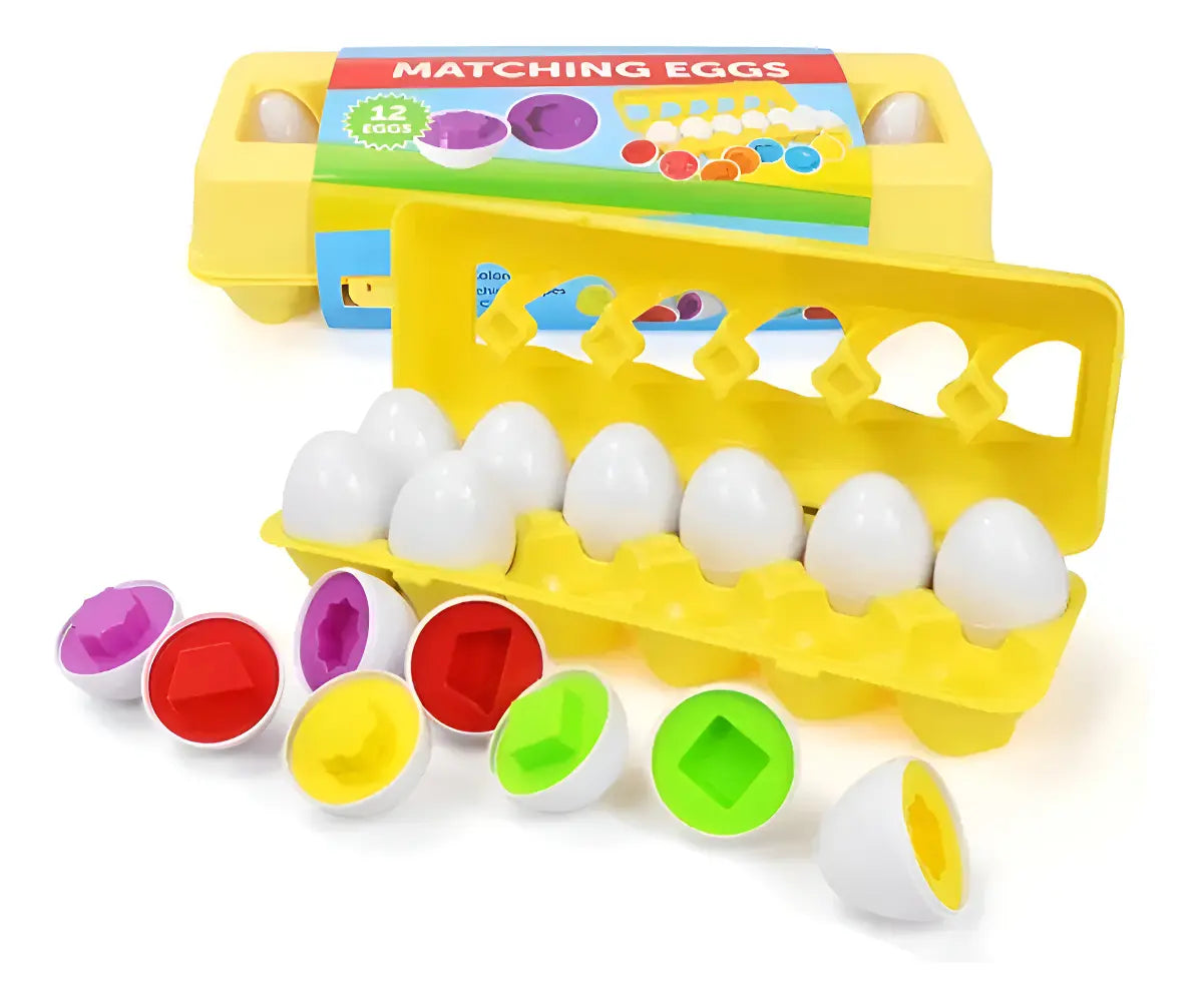 Juego Didactico Encaje Huevos Montessori Figuras Amarillo