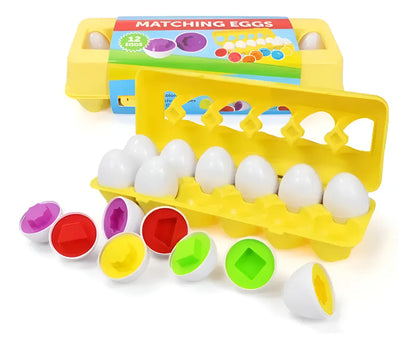 Juego Didactico Encaje Huevos Montessori Figuras Amarillo