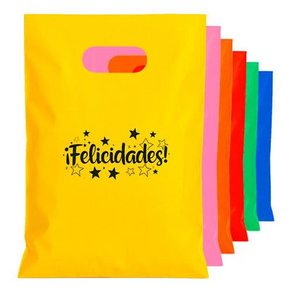 Pack 50 Bolsas De Cumpleaños Felicidades 20x30 Cm