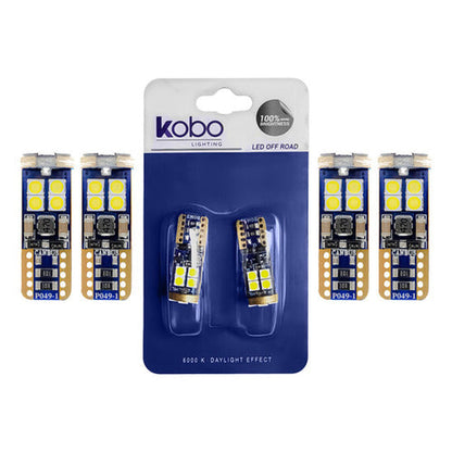 Pack 6 Ampolletas Luces Led T10 - W5w Cola De Pescado 5w