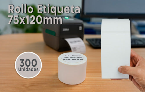 Etiquetas Térmicas Autoadhesivas 120x75 Mm 300 Etiquetas