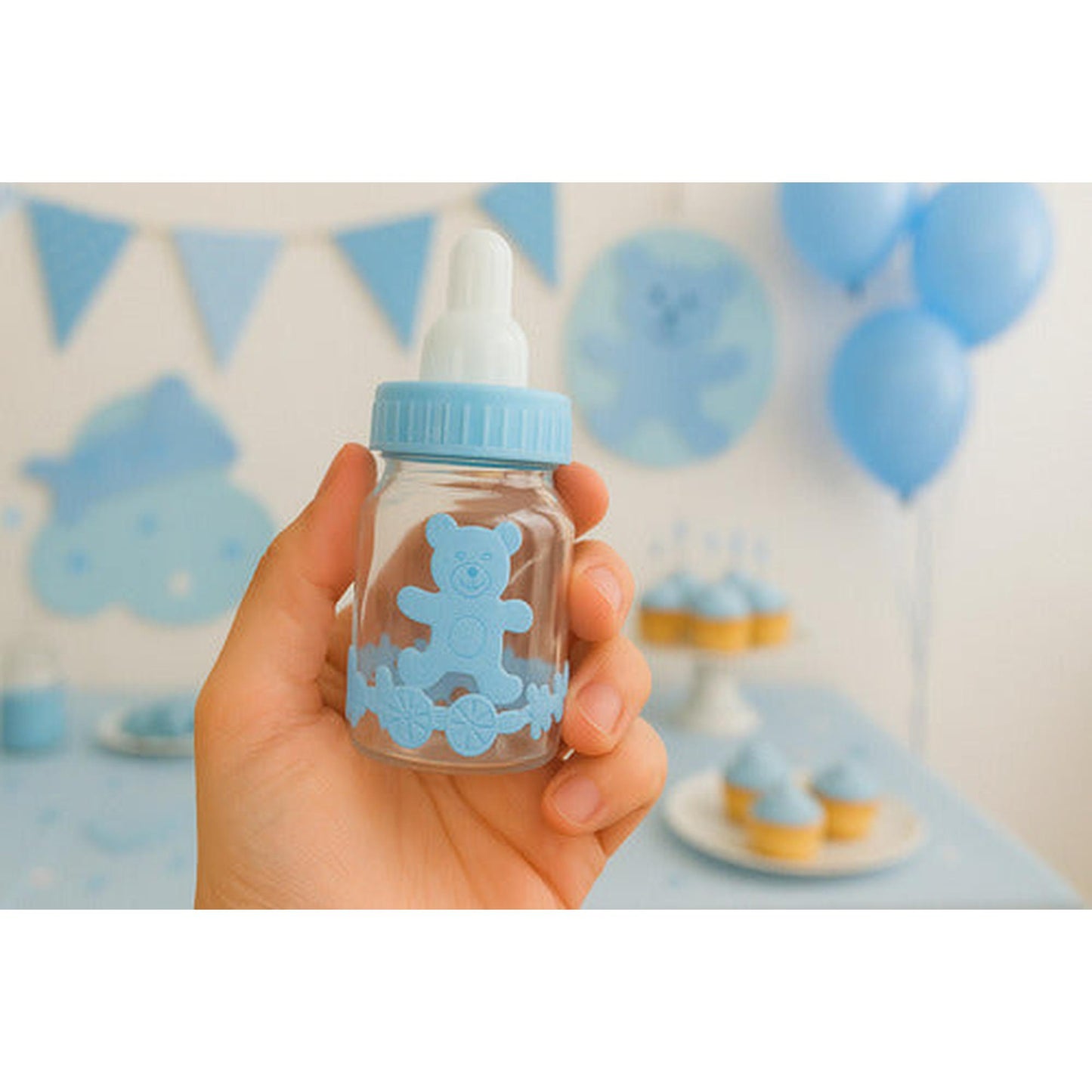 Pack 12 Mamaderas Baby Shower Recuerdos Niño