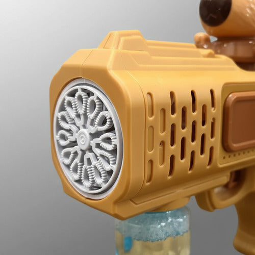 Pistola De Burbujas Café Diseño Capibara Lanza Burbujas