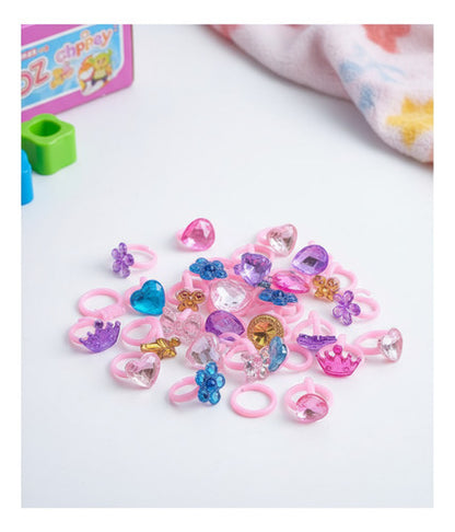 36 Unidades Anillos Diseños Surtidos Joyería Para Niñas