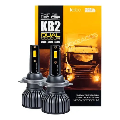 Kit Turbo Led Kb2 Dual H4 H7 H11 9005 9006 30.000lm 12v -24v