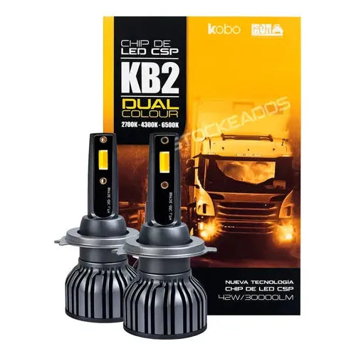 Kit Turbo Led Kb2 Dual H4 H7 H11 9005 9006 30.000lm 12v -24v