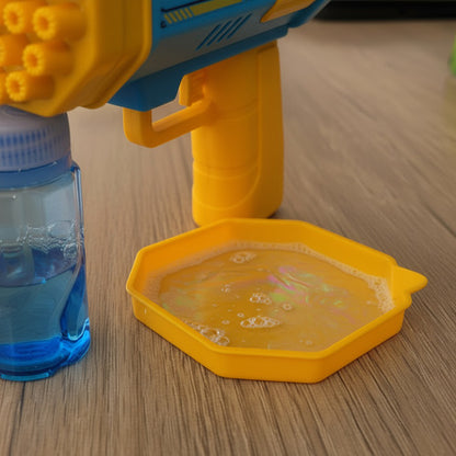 Pistola De Burbujas Lanza Burbujas Celeste Con Amarillo