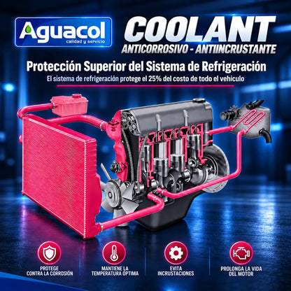 Refrigerante Anticongelante Aguacol Rojo -1°C 5 Litros